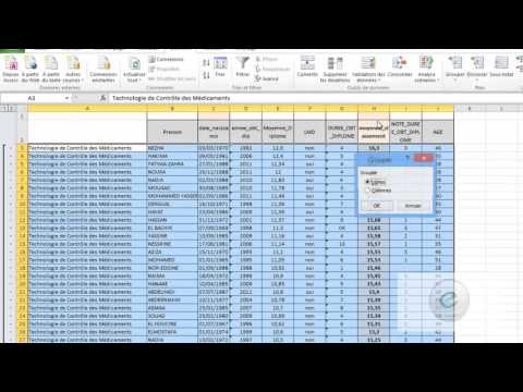 31 MS Excel : Onglet Données : Plan