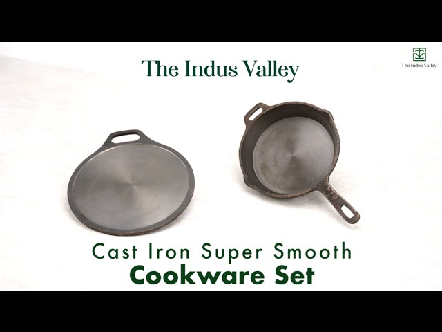 Super Smooth Cast Iron Tawa 11 Inch, Pre-Seasoned