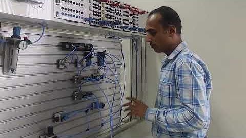 Festo pneumatic control  with time delay valve part 1