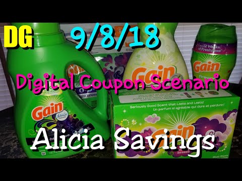 EASY 9/8 Gain Digital Coupon Scenario! Dollar General ONLY Digital Coupon HAUL