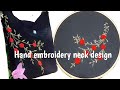 💙trending neckline beads hand embroidery design 🌹beads work ✨️designer kurti