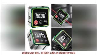 Magnetic Angle Finder with LCD Backlight Protractor Inclinometer Gauge Level Angle Gauge for Woodwor