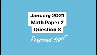 CXC (CSEC) Math Paper 2 | January 2021 Question 8