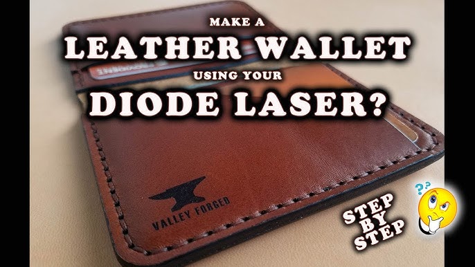 Laser engraved leather card holders. : r/lasercutting