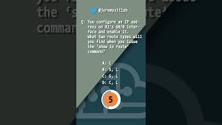 CCNA QUIZ // Route Types // #shorts