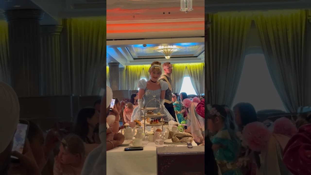 When #cinderella invites you to her tea party #disneycruiseline #disneymagic #disney #disneyprincess