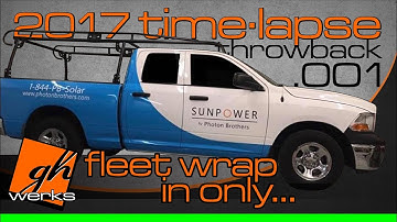 Commercial partial vehicle wrap time lapse