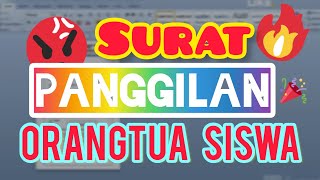 SURAT PANGGILAN ORANGTUA DARI SEKOLAH // Cara membuat surat panggilan orangtua ke sekolah