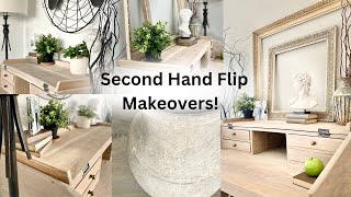 DIY:How To Refinish Second-hand Furniture with Paint Wash, Floor Lamp Redo, &amp; Aged Pottery Technique
