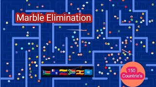 The 20 Times Eliminations - 150 Countrie's Marble Race In Algodoo 🇨🇭🇩🇯🇩🇰🇨🇻- Marble Battle