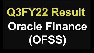 OFSS Q3 results 2022 | Oracle Finance Q3 results 2022 | OFSS latest news
