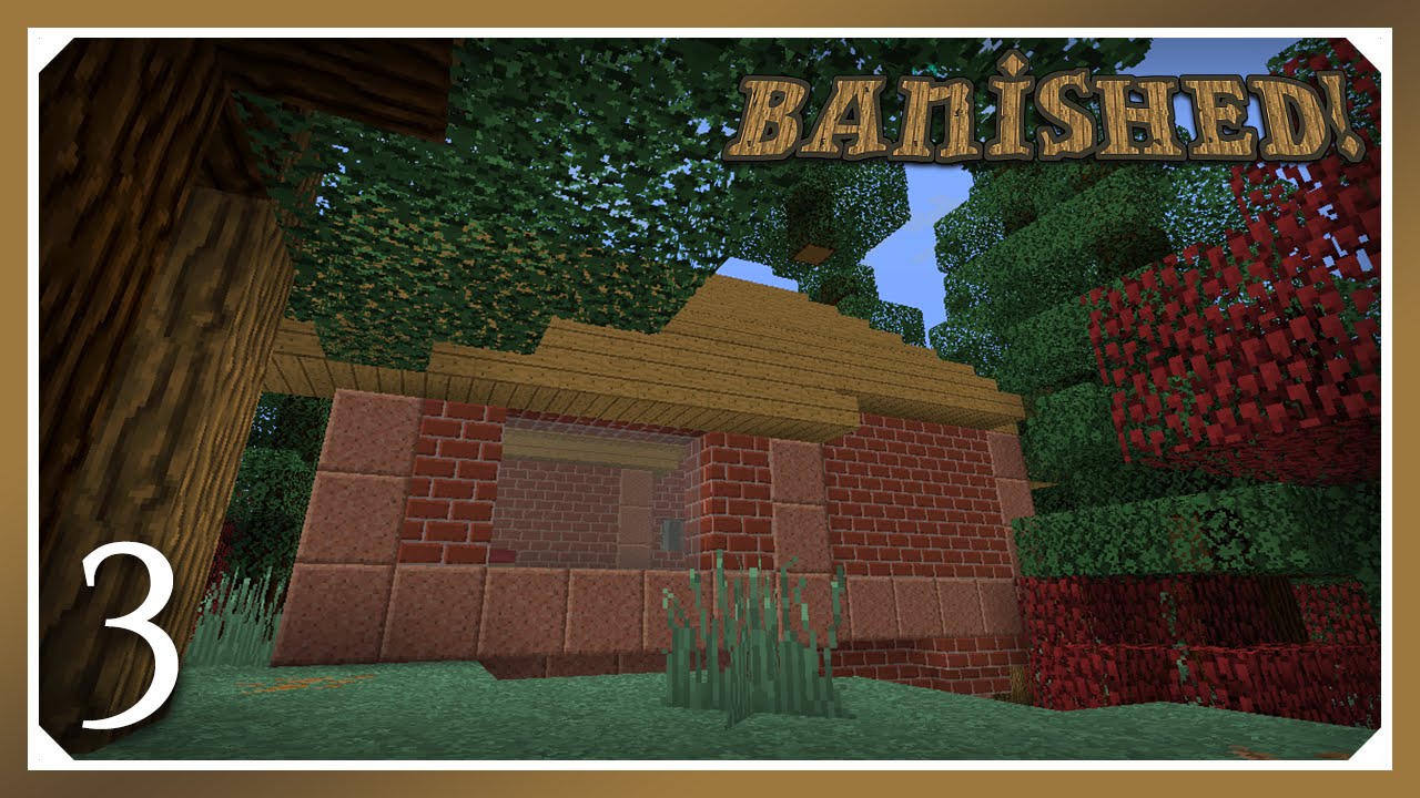 Minecraft Banished Modpack Shelter E03 Harsh Survival Minecraft 1 10 2 Youtube