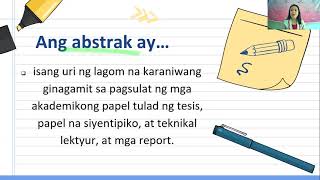 Pagsulat ng Abstrak