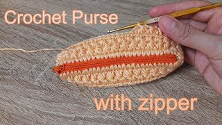 D.I.Y. Tutorial - How to Crochet Purse Bag With Zipper