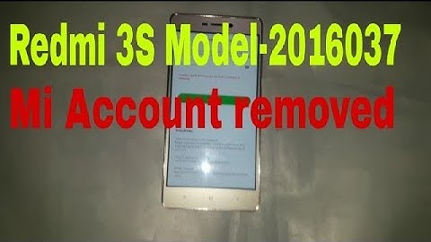 Redmi 3S Mi Account removed with UMT Dongle Model-2016037