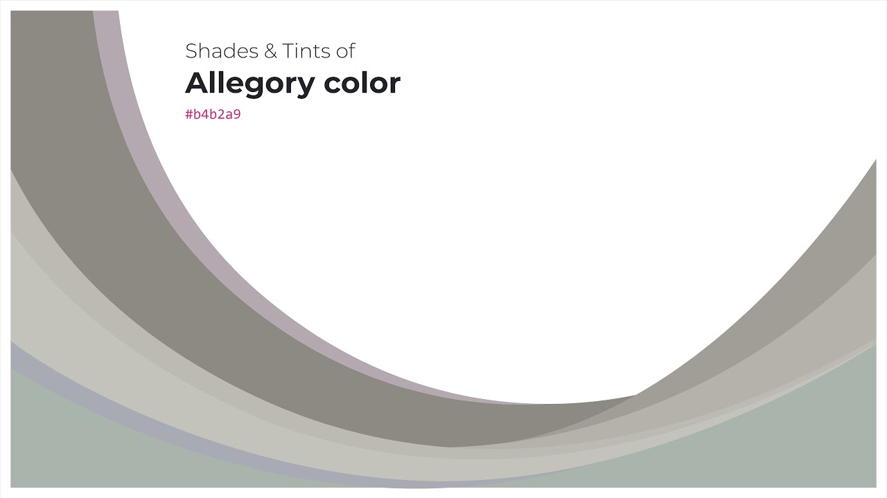 Shades & Tints of Allegory color #b4b2a9 A Cool Grey color #a09e96 ...