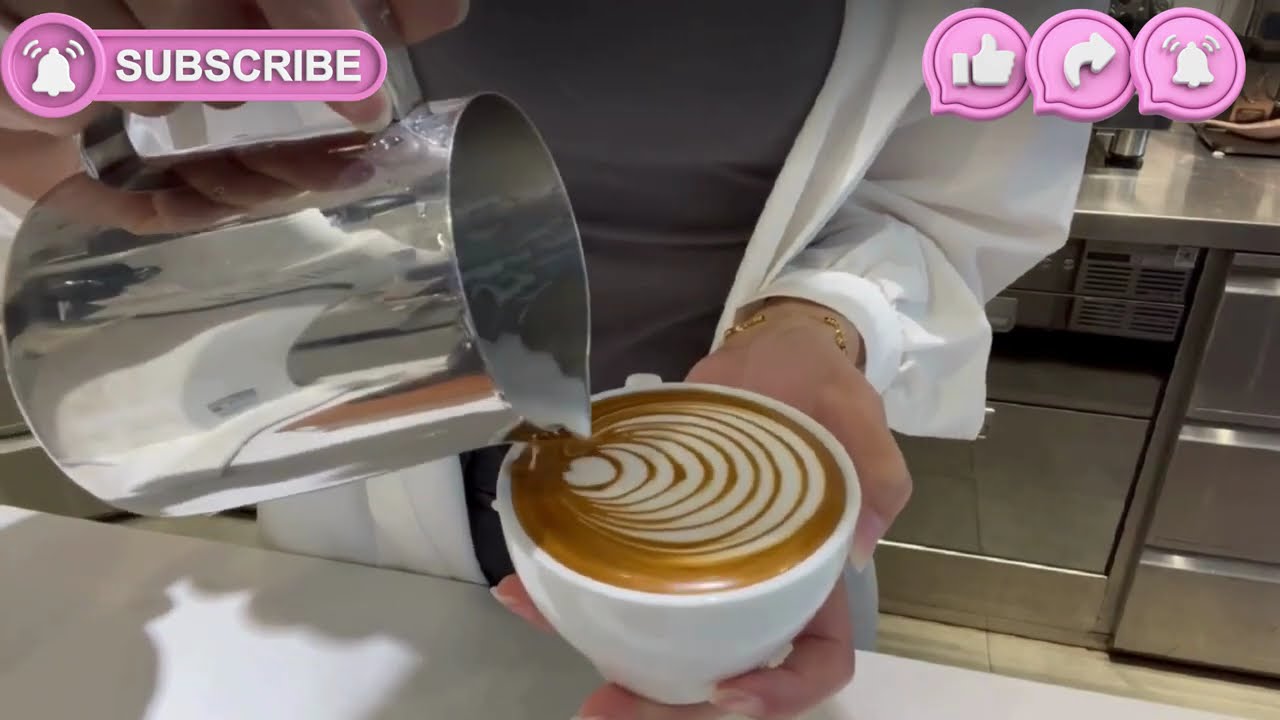 How to Pour a Slow Rosetta Latte Art: Fine Line Technique Tutorial