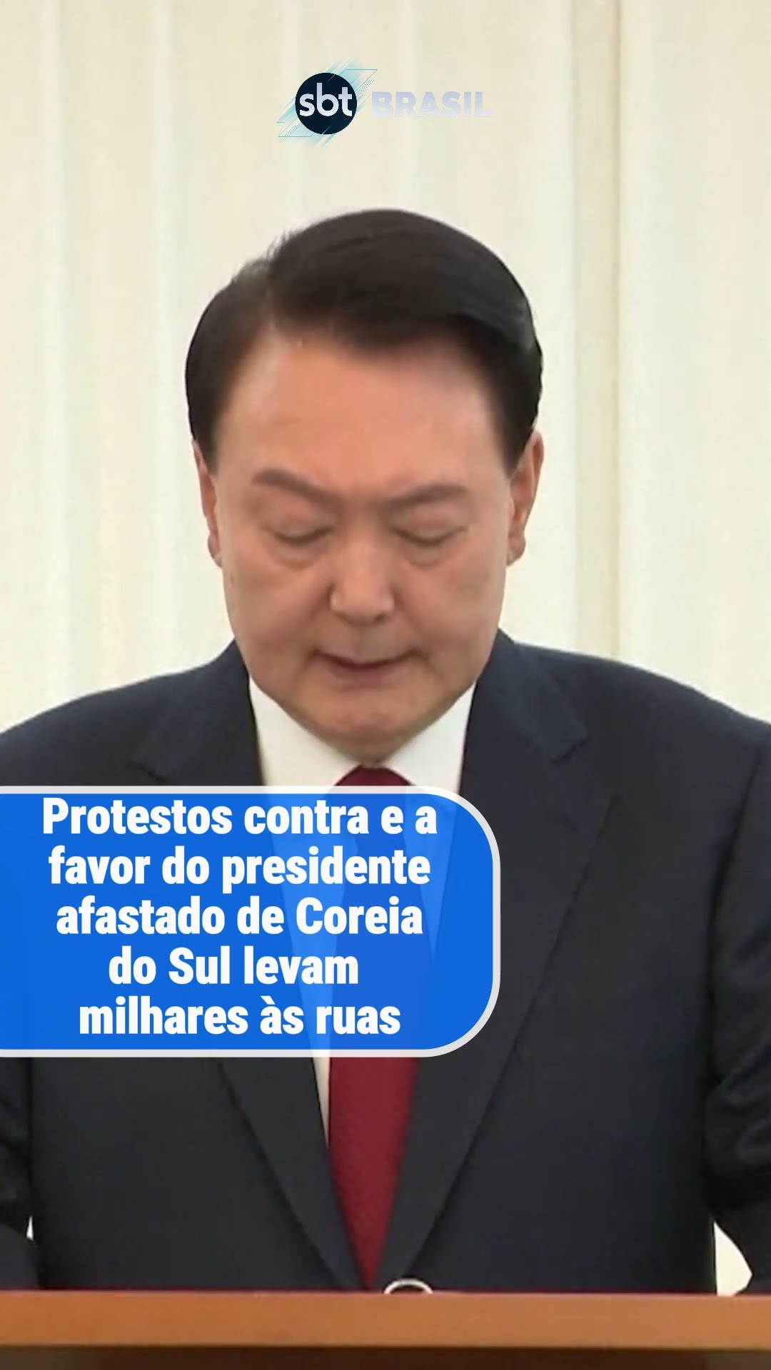Protestos marcam divergências de posição sobre presidente da Coreia do Sul | SBT Brasil (04/01/25)