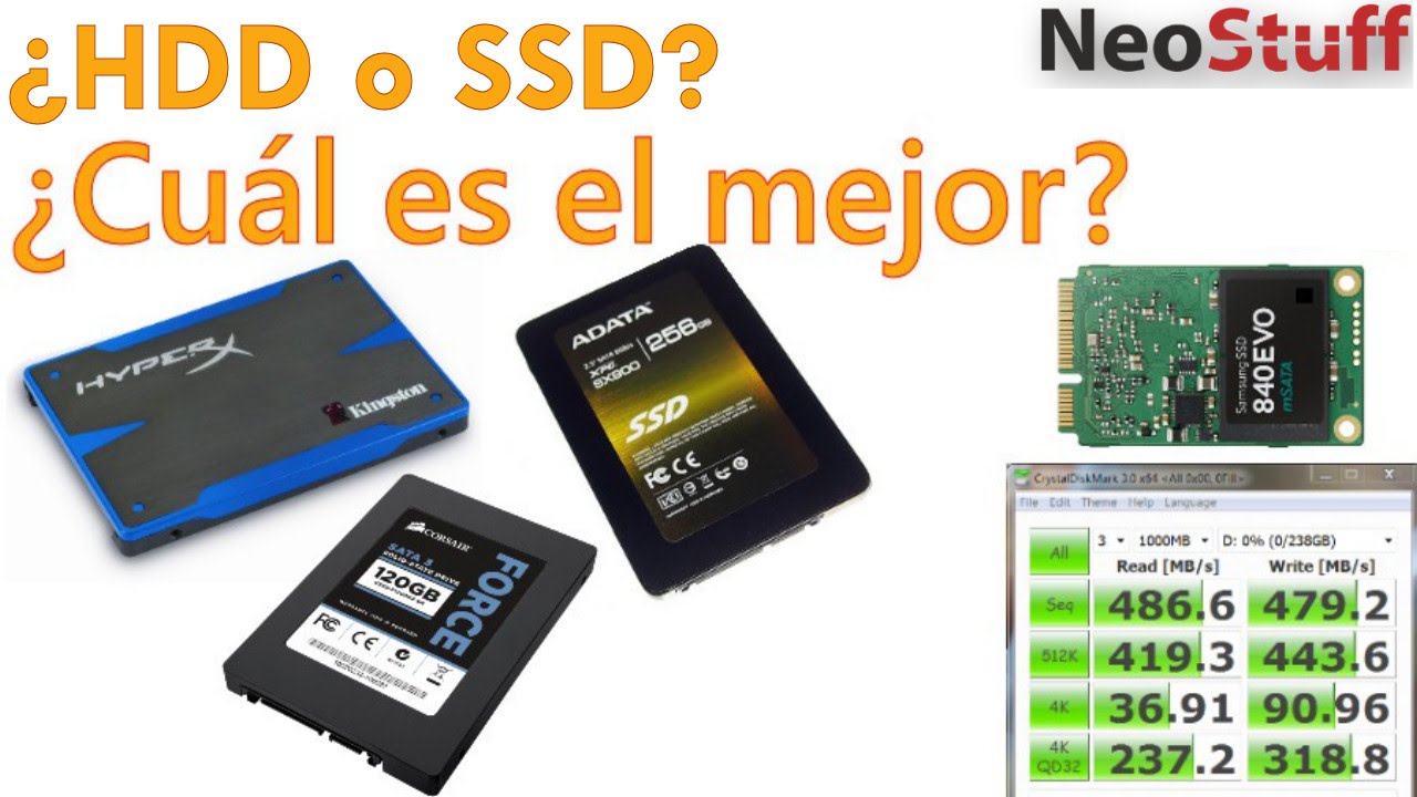 santo Armstrong Polvo Diferencia entre Disco Duro y SSD Estado sólido. - YouTube