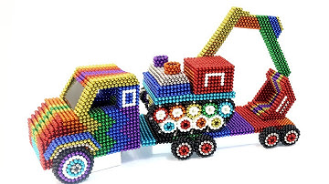 ASMR Video How to Make an RC Excavator Transport Truck from Amazing Magnetic Balls