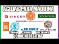 TIPOS DE AGUJA PARA MÁQUINA DE COSER (forma, tamaño y tipos de punta)