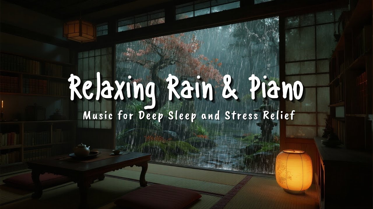 Fall Asleep Fast with Soft Rain 🌙 Calm Piano Music for Deep Sleep and ...