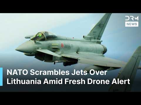 NATO Scrambles Fighter Jets Over Lithuanian Airspace After Suspected Drone Incursion | AH1N