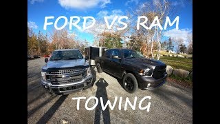 2019 FORD F150 vs 2019 RAM 1500 TOWING REVIEW