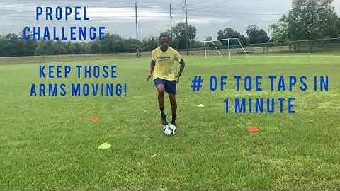 Soccer skills Challenge: Toe Taps in 1 minute