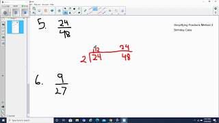Simplifying Fractions #3 Birthday Cake