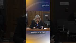 OSSTF/FEESO President Martha Hradowy presents at Bill 101 Committee Hearing