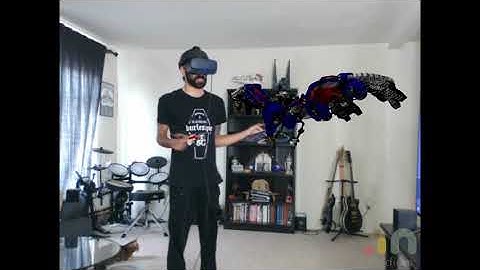 Virtual Reality meets Augmented Reality - 3D Model made in Oculus Rift Adobe Medium shown in full AR