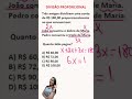 Divisão proporcional l Matemática Básica #concursospúblicos #matematica