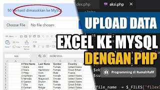 5 LANGKAH MUDAH MEMASUKKAN DATA EXCEL KE MYSQL DENGAN PHP // Excel PHP MySQL