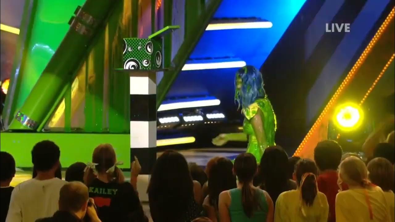 Katy Perry Gets Slimed In The Face Katy Perry Gets Slimed in HD [Part 1] - YouTube