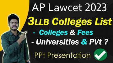 AP- 3 LLB Colleges List//AP Lawcet 2023