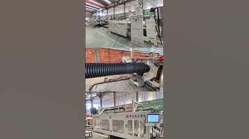DN400 DOUBLE WALL CORRUGATED PIPE EXTRUSION LINE #extruder #plasticextrusion #pipemachine