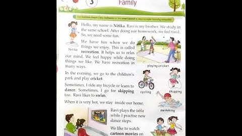 Class 2 EVS Chapter 3 Fun With The Family