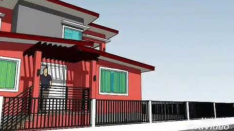 #SketchUp 2 Storey house animation