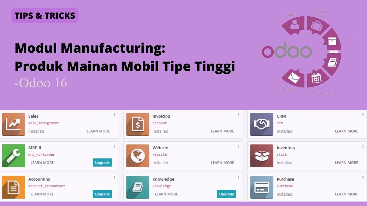 Modul Manufacturing: Pembuatan Routes (Routing) - Odoo 16 - YouTube