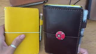 Comparing pocket- Leuchtrum pocket- A6 notebooks. How they fit in CS covers and my Sojourner A6 Resimi
