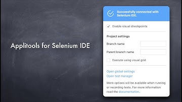 Applitools for Selenium IDE
