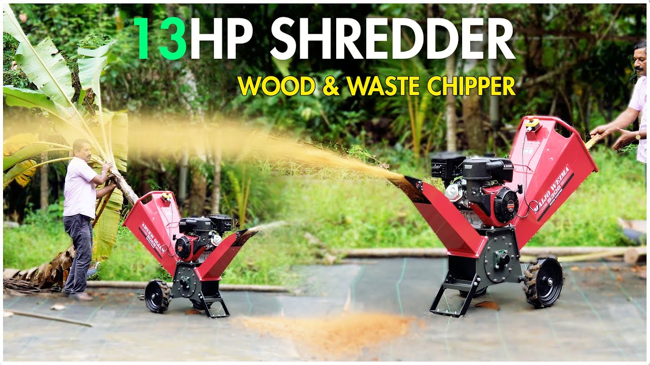 Powerful Shredder Machine for Waste Management | 13HP Wood Chipper