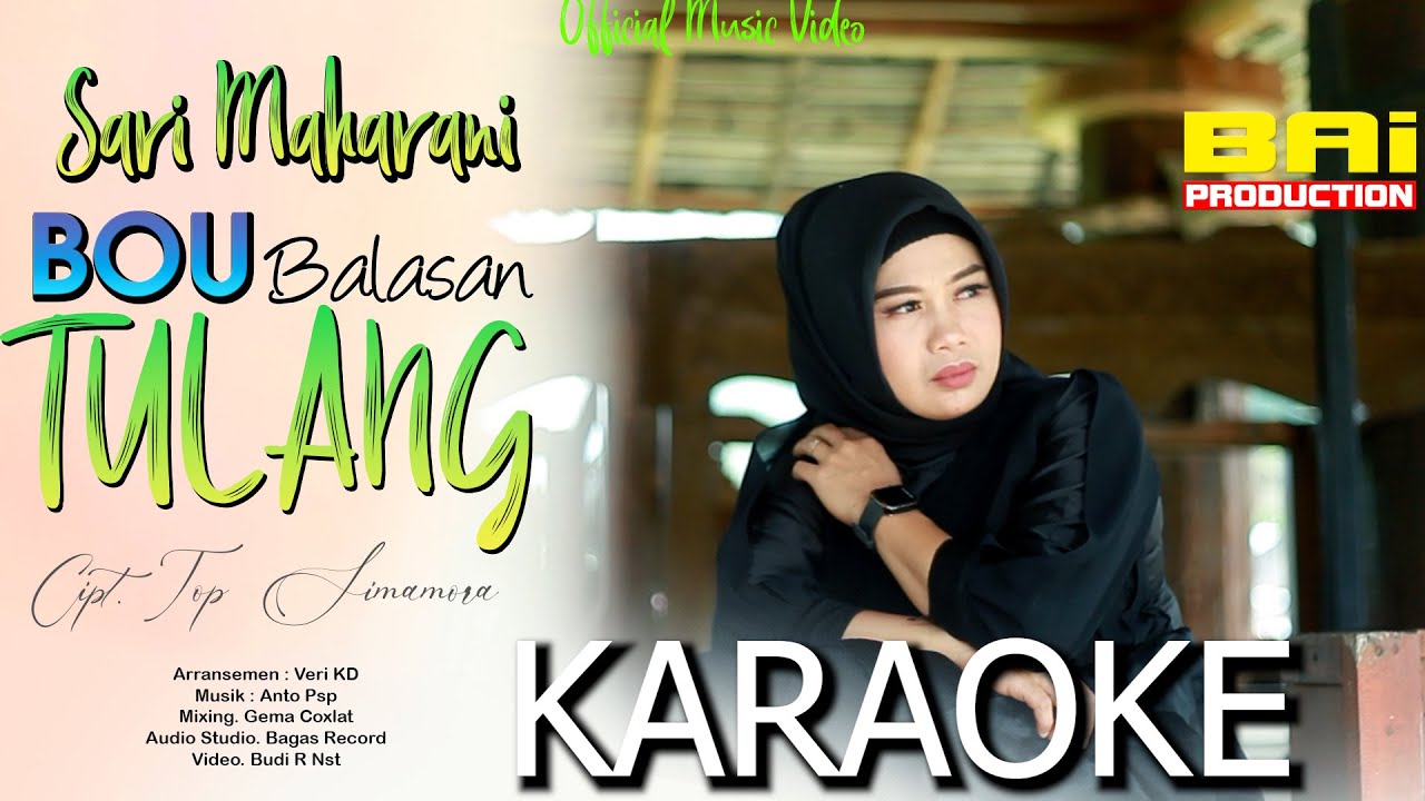 KARAOKE TULANG VERSI CEWEK ~ SARI MAHARANI Official Music Video Bagas Record