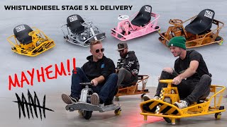 Whistlindiesel gets 4 of our STAGE 5 XL crazy carts and it was MAYHEM!