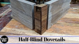 How to hand cut half blind dovetails Live