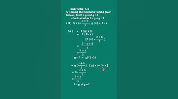10th MATH | EXERCISE 1.5 Q1 (iii)(iv)(v) - Solutions | Composition of Functions#MathSimplified#Tamil