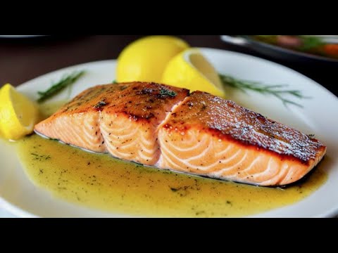 Salmon with a lemon butter sauce in 10 minutes!