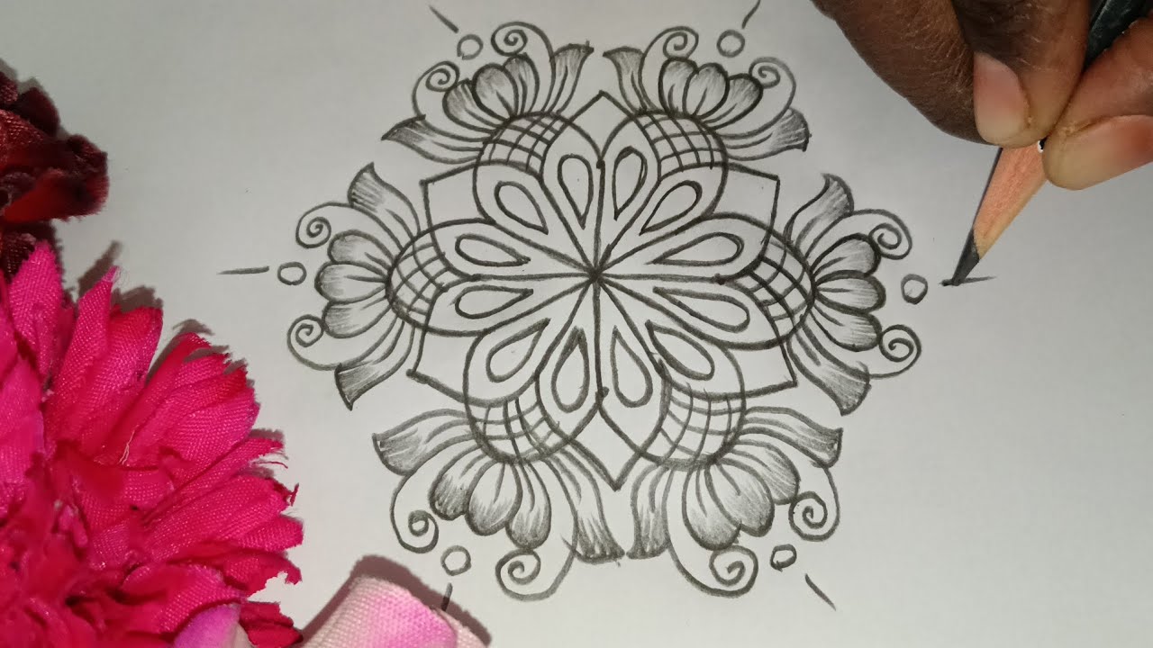 Simple unique rangoli design 🌺 latest rangoli 🌺 festival rangoli 🌺 easy rangoli 🌺