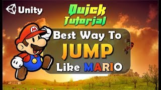 Better Jump In Unity (Jump like MARIO) realistic jump